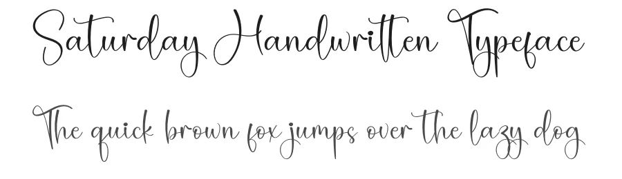 Saturday Handwritten Typeface by creativeletter — Script Handwritten Font