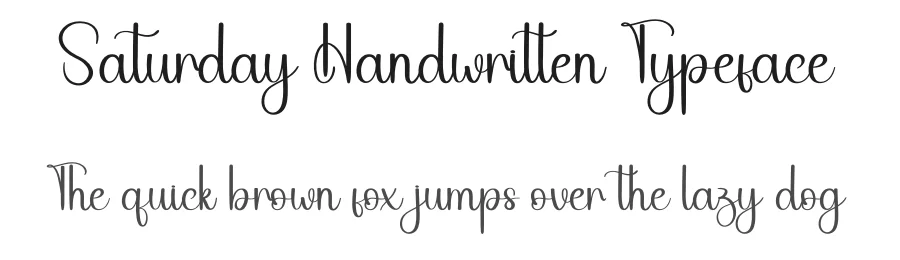 Saturday Handwritten Typeface by andikastudio — Script Handwritten Font