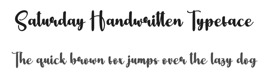 Saturday Handwritten Typeface by andikastudio — Script Handwritten Font