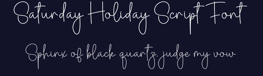Saturday Holiday Script Font by creativeletter — Script Handwritten Font — thumbnail 2