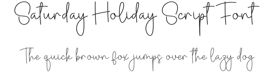 Saturday Holiday Script Font by creativeletter — Script Handwritten Font