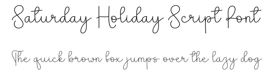 Saturday Holiday Script Font by andikastudio — Script Handwritten Font