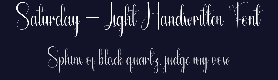 Saturday – Light Handwritten Font by andikastudio — Script Handwritten Font — thumbnail 2