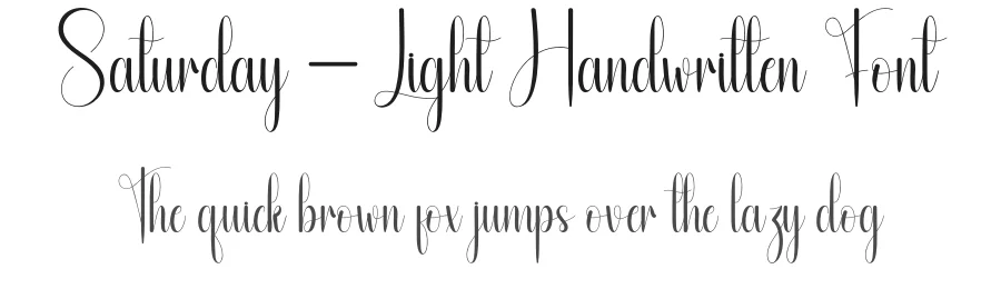 Saturday – Light Handwritten Font by andikastudio — Script Handwritten Font
