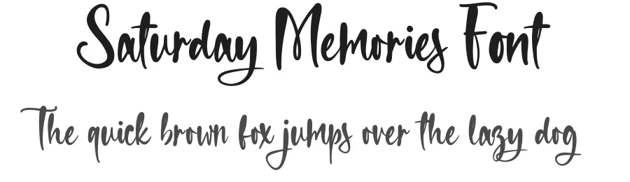 Saturday Memories Font by Imaginatype — Script Handwritten Font