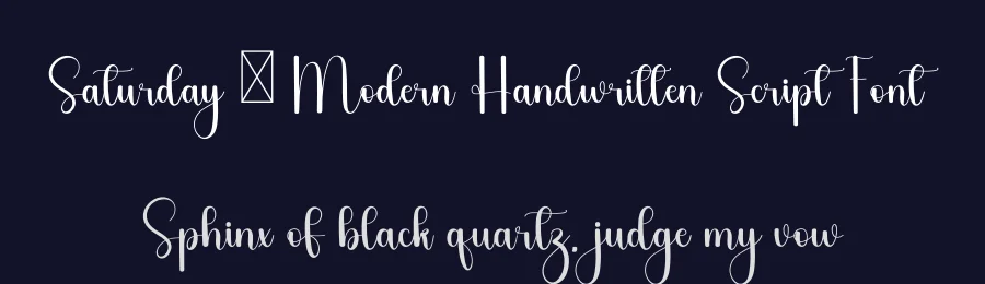 Saturday – Modern Handwritten Script Font by freshtypeink — Script Handwritten Font — thumbnail 2