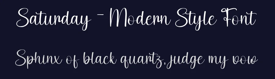 Saturday – Modern Style Font by creativeletter — Script Handwritten Font — thumbnail 2