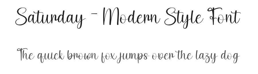 Saturday – Modern Style Font by creativeletter — Script Handwritten Font