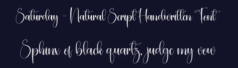 Saturday – Natural Script Handwritten Font by creativeletter — Script Handwritten Font — thumbnail 2