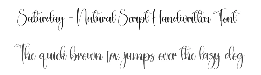 Saturday – Natural Script Handwritten Font by creativeletter — Script Handwritten Font