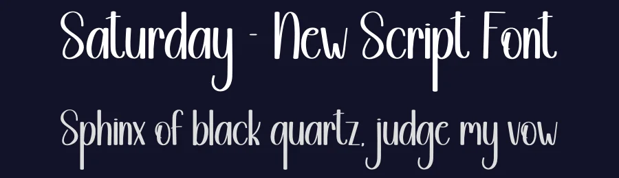 Saturday – New Script Font by andikastudio — Display Font — thumbnail 2