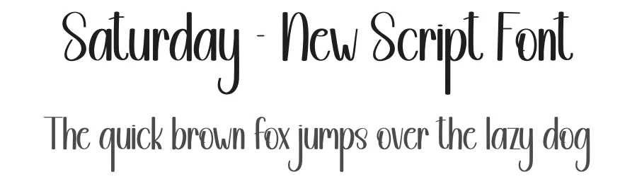 Saturday – New Script Font by andikastudio — Display Font