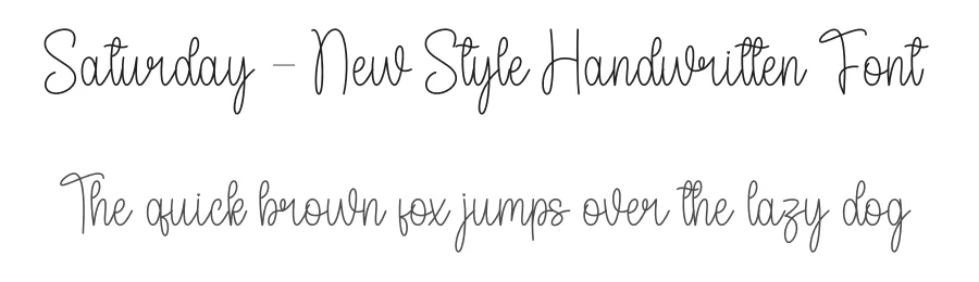 Saturday – New Style Handwritten Font by andikastudio — Script Handwritten Font