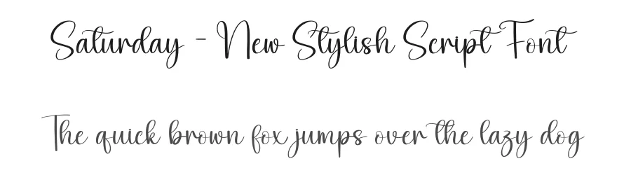 Saturday – New Stylish Script Font by andikastudio — Script Handwritten Font