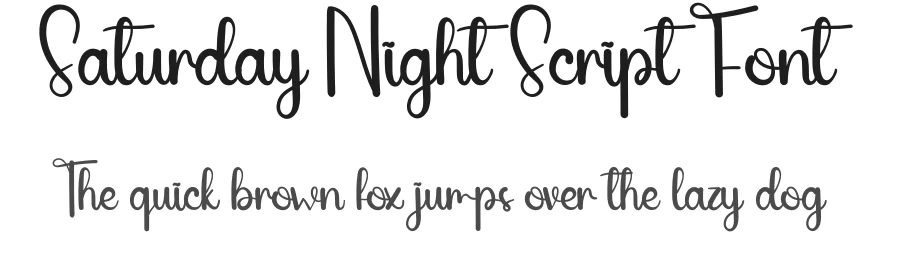 Saturday Night Script Font by andikastudio — Script Handwritten Font