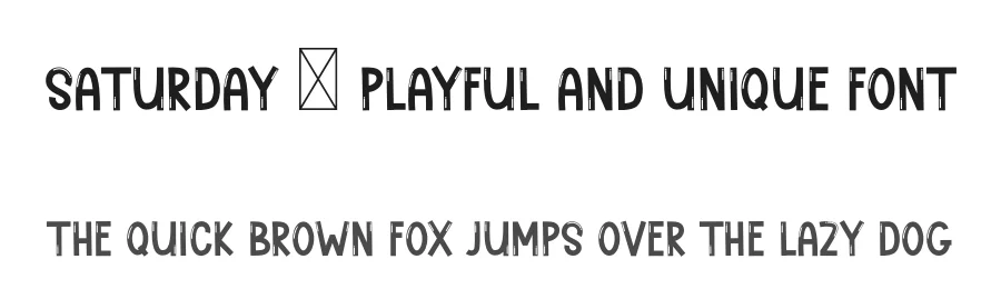 Saturday – Playful And Unique Font by freshtypeink — Display Font