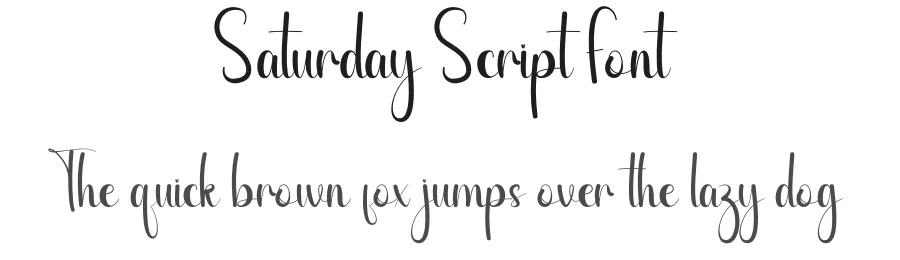 Saturday Script Font by andikastudio — Script Handwritten Font