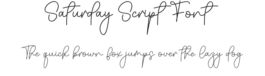 Saturday Script Font by creativeletter — Script Handwritten Font