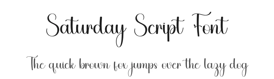 Saturday Script Font by freshtypeink — Script Handwritten Font