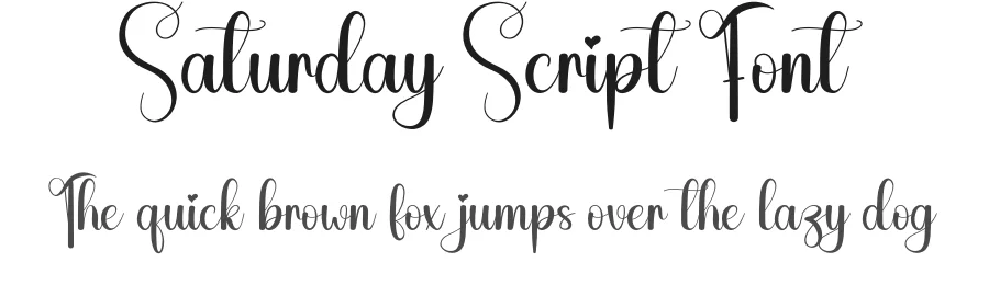 Saturday Script Font by creativeletter — Script Handwritten Font