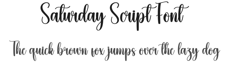 Saturday Script Font by creativeletter — Script Handwritten Font