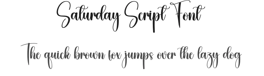 Saturday Script Font by creativeletter — Script Handwritten Font