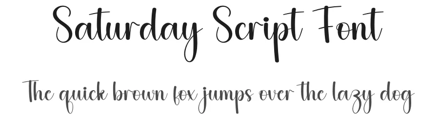 Saturday Script Font by creativeletter — Script Handwritten Font
