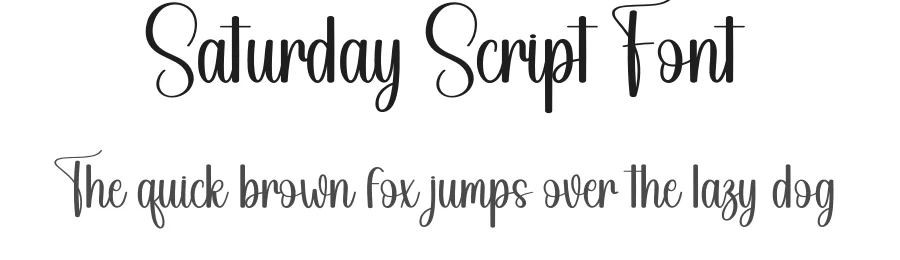 Saturday Script Font by andikastudio — Script Handwritten Font