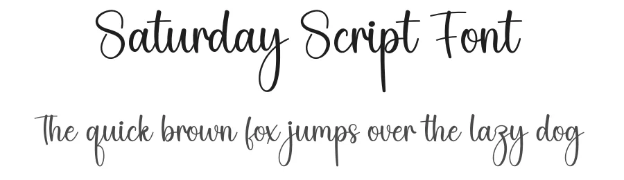 Saturday Script Font by creativeletter — Script Handwritten Font