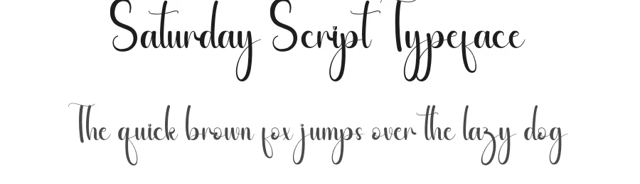 Saturday Script Typeface by andikastudio — Script Handwritten Font