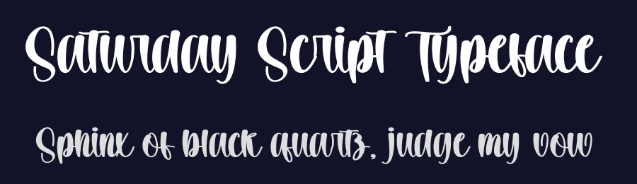 Saturday Script Typeface by creativeletter — Script Handwritten Font — thumbnail 2