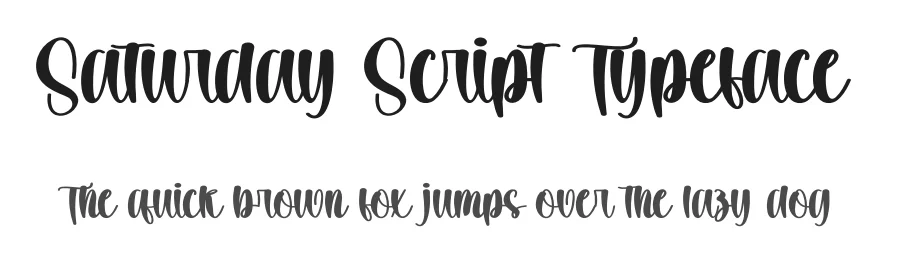 Saturday Script Typeface by creativeletter — Script Handwritten Font