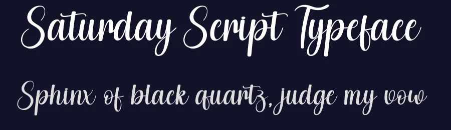 Saturday Script Typeface by creativeletter — Script Handwritten Font — thumbnail 2