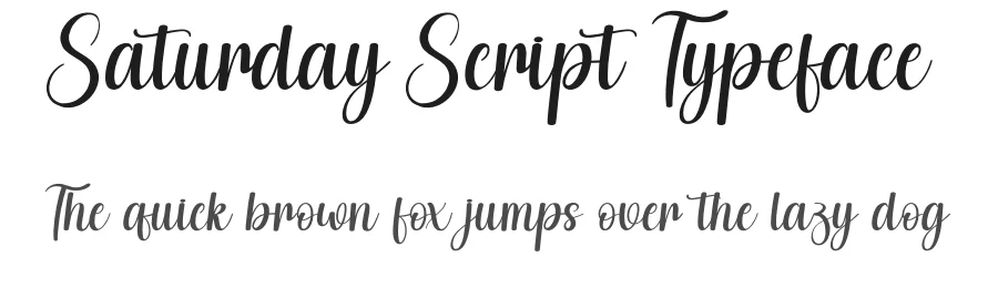 Saturday Script Typeface by creativeletter — Script Handwritten Font