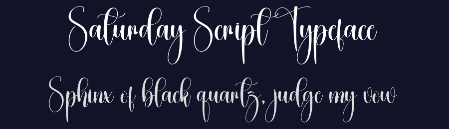 Saturday Script Typeface by creativeletter — Script Handwritten Font — thumbnail 2