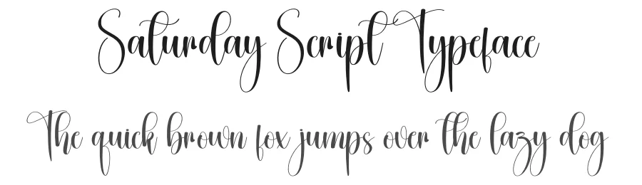 Saturday Script Typeface by creativeletter — Script Handwritten Font