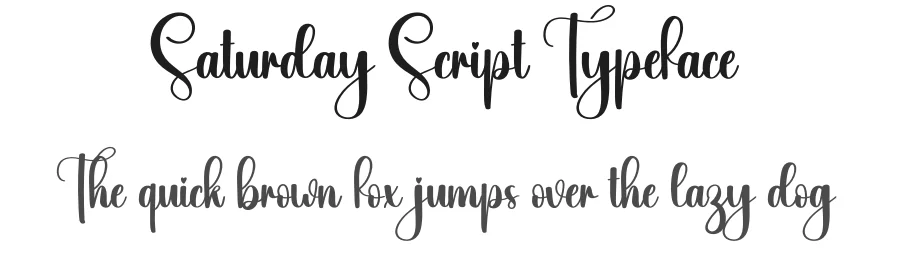 Saturday Script Typeface by creativeletter — Script Handwritten Font