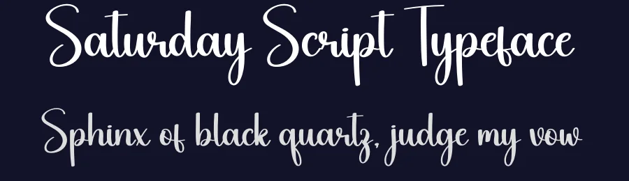 Saturday Script Typeface by Kecimpring — Script Handwritten Font — thumbnail 2
