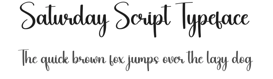 Saturday Script Typeface by Kecimpring — Script Handwritten Font