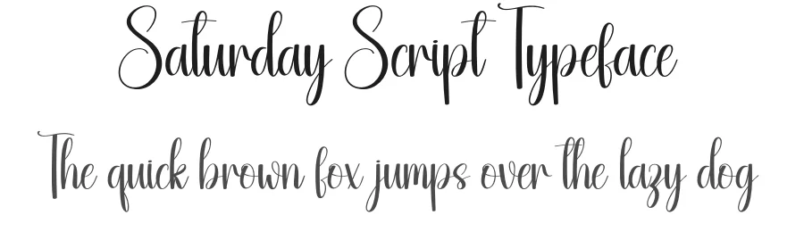 Saturday Script Typeface by Kecimpring — Script Handwritten Font