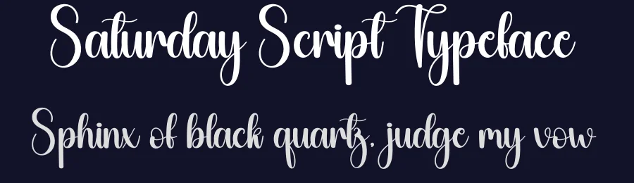 Saturday Script Typeface by creativeletter — Script Handwritten Font — thumbnail 2