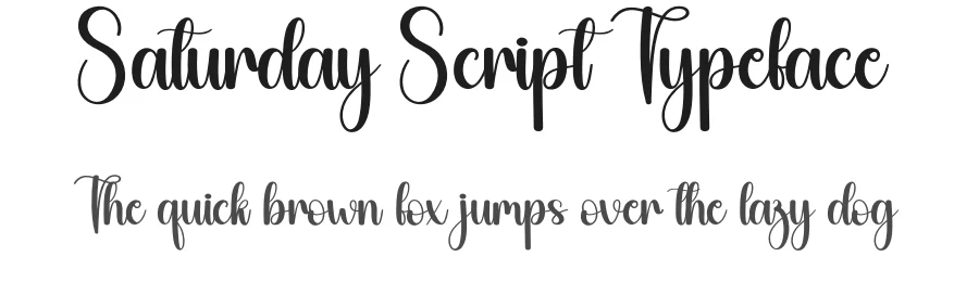 Saturday Script Typeface by creativeletter — Script Handwritten Font