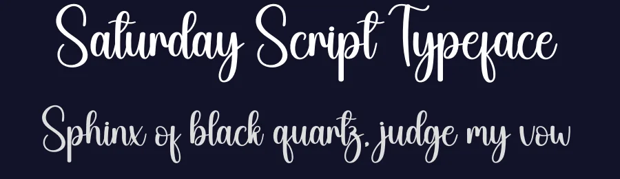 Saturday Script Typeface by creativeletter — Script Handwritten Font — thumbnail 2