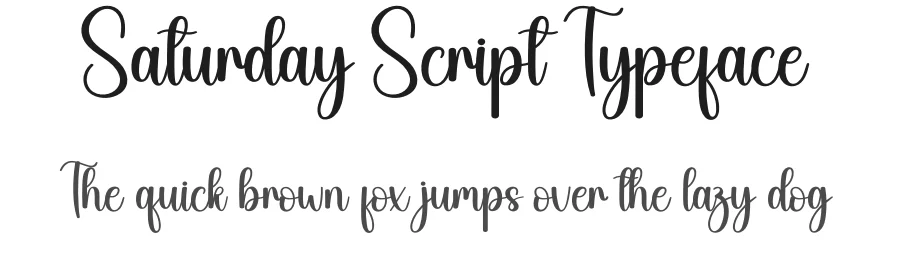 Saturday Script Typeface by creativeletter — Script Handwritten Font