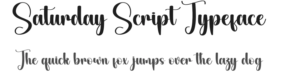 Saturday Script Typeface by andikastudio — Script Handwritten Font