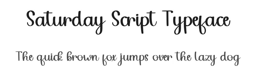 Saturday Script Typeface by inermediaSTUDIO — Script Handwritten Font