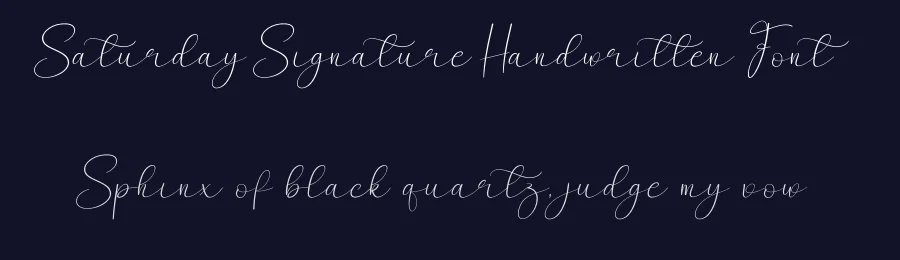 Saturday Signature Handwritten Font by creativeletter — Script Handwritten Font — thumbnail 2