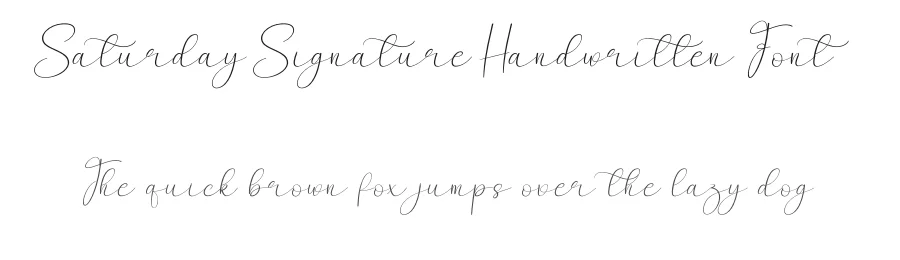 Saturday Signature Handwritten Font by creativeletter — Script Handwritten Font