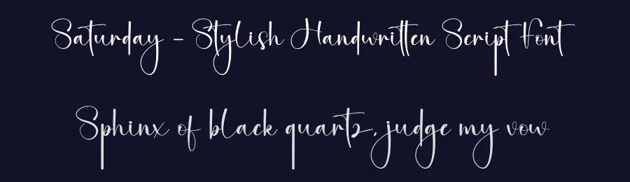 Saturday – Stylish Handwritten Script Font by creativeletter — Script Handwritten Font — thumbnail 2