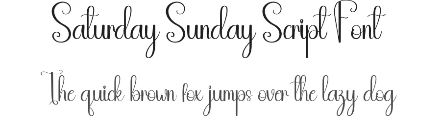 Saturday Sunday Script Font by andikastudio — Script Handwritten Font